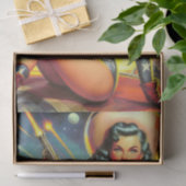  Space Cowgirl Pin Up Tissuepapier (Geschenk)