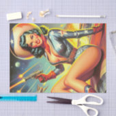  Space Cowgirl Pin Up Tissuepapier (Craft)