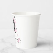 Space Cowgirl Retro Disco Bachelorette Pink Papieren Bekers (Links)