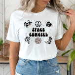 Space Cowgirl Shirt Bachelorette Party<br><div class="desc">Dit is een disco cowgirl,  het shirt van de ruimtevaarder. Geef ALLE kleuren uit om dit shirt van ruimtecowgirl te maken passen uw gebeurtenisbehoeften   persoonlijke stijl. Selecteer "personaliseer verder"van de menuopties om deze veranderingen aan te brengen:)</div>