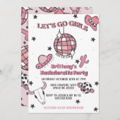 Space Cowgirl Uitnodiging Bachelorette (Voorkant / Achterkant)