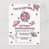 Space Cowgirl Uitnodiging Bachelorette (Voorkant)