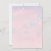 Space Cowgirl verjaardagsuitnodiging | pastel kosm Kaart (Achterkant)