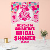 Space Cowgirl Vrijgezellenfeest Welkom Frosted Acryl Bord (Huwelijk)