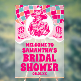 Space Cowgirl Vrijgezellenfeest Welkom Frosted Acryl Bord