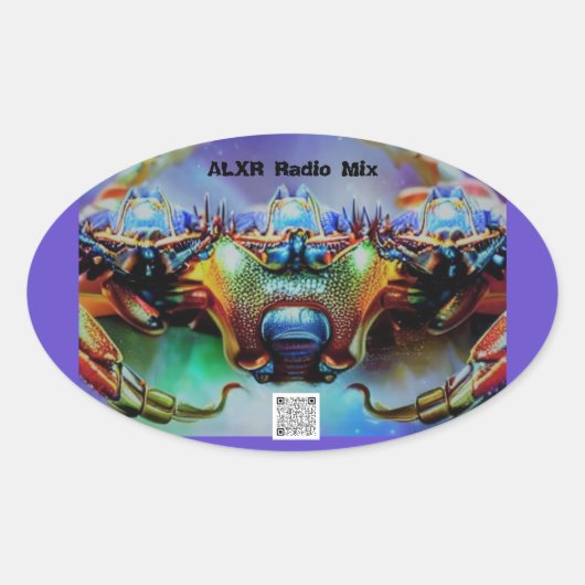 Space Crab 2 Sticker (Voorkant)