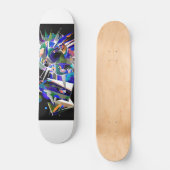 Space crash skateboard deck (Voorkant)