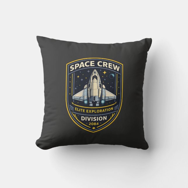 Space Crew Exploration Division Throw Pillow Kussen (Voorkant)