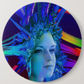 Space Crystal Ronde Button 6,0 Cm (Voorkant)