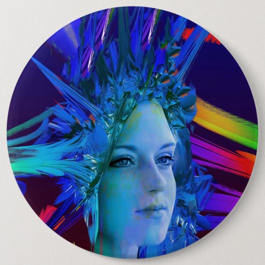 Space Crystal Ronde Button 6,0 Cm (Voorkant)