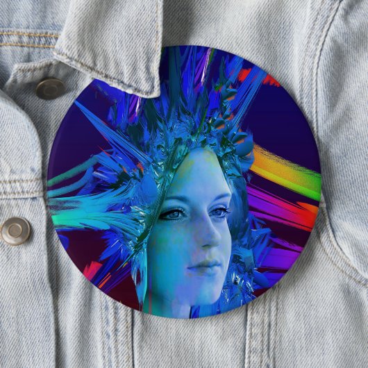 Space Crystal Ronde Button 6,0 Cm (In situ)