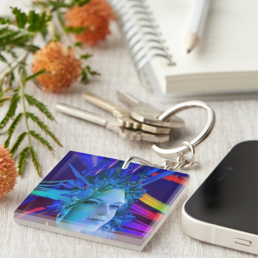 Space Crystal Sleutelhanger (Voorkant Rechts)