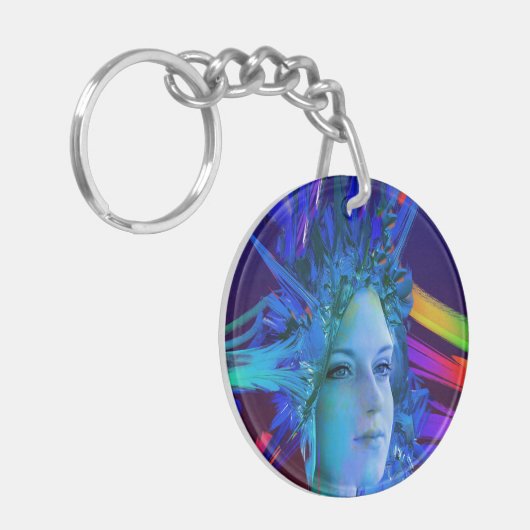 Space Crystal Sleutelhanger (Voorkant Links)