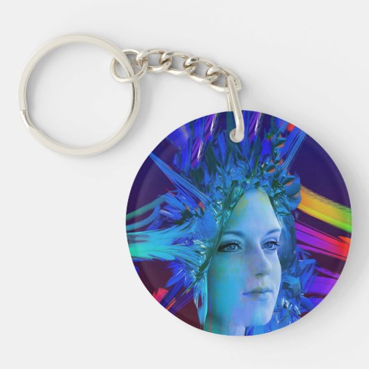 Space Crystal Sleutelhanger (Voorkant)