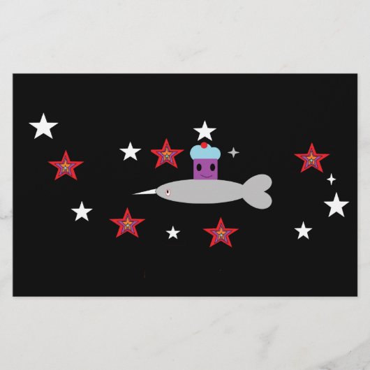 Space Cupcake en Mr Narwhal Briefpapier (Voorkant)