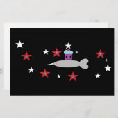 Space Cupcake en Mr Narwhal Briefpapier (Voorkant / Achterkant)