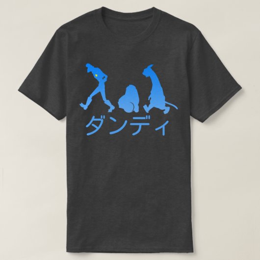 Space Dandy Silhouette Dandy Blue T-shirt (Design voorkant)