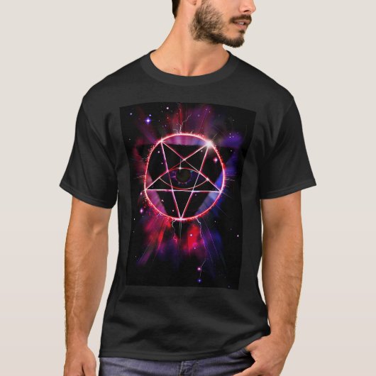 Space Demon 2049 - Synthwave-code voor het aambeel T-shirt (Voorkant)