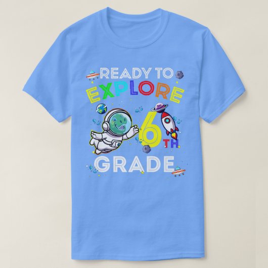 Space Dino Dinosaur Astronaut Ready To Eplore 6th T-shirt (Design voorkant)
