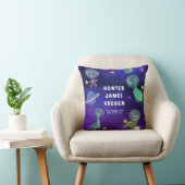 Space Dino Dinosaurs Planet Star Baby Birth Stats Kussen (Stoel)