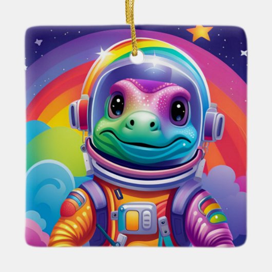 Space Dino- Ornament (Voorkant)
