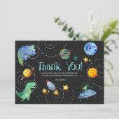 Space Dinosaur Galaxy - Hartelijk dank Bedankkaart (Staand voorkant)