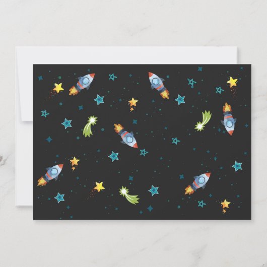 Space Dinosaur Galaxy - Hartelijk dank Bedankkaart (Achterkant)