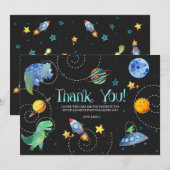Space Dinosaur Galaxy - Hartelijk dank Bedankkaart (Voorkant / Achterkant)