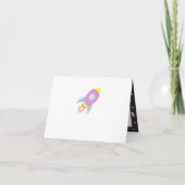 Space Dinosaur Galaxy Thank You Card (Achterkant)