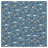Space Dinosaur Pattern Stof (Close Up)