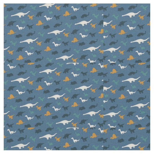 Space Dinosaur Pattern Stof (Close Up)