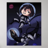 Space Dinosaur Poster (Voorkant)