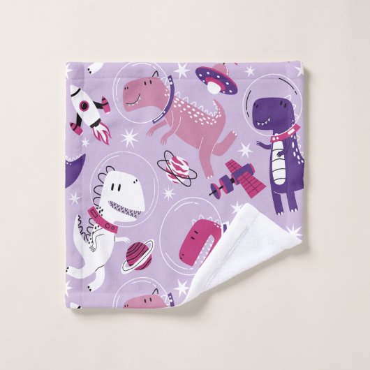 Space Dinosaurs, Cute Dinosaurs, Stars, Space Ship Bad Handdoek (Wasdoekje)