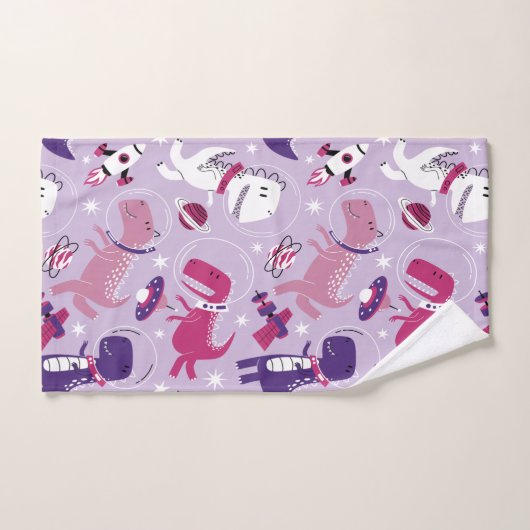 Space Dinosaurs, Cute Dinosaurs, Stars, Space Ship Bad Handdoek (Handdoek)