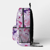 Space Dinosaurs, Cute Dinosaurs, Stars, Space Ship Bedrukte Rugzak (Rechts)