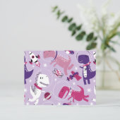 Space Dinosaurs, Cute Dinosaurs, Stars, Space Ship Briefkaart (Staand voorkant)