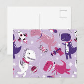 Space Dinosaurs, Cute Dinosaurs, Stars, Space Ship Briefkaart (Voorkant / Achterkant)