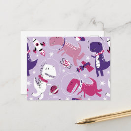 Space Dinosaurs, Cute Dinosaurs, Stars, Space Ship Briefkaart