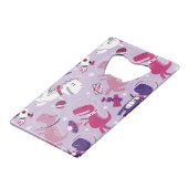 Space Dinosaurs, Cute Dinosaurs, Stars, Space Ship Creditkaart Flessenopener (Voorkant Gekanteld)