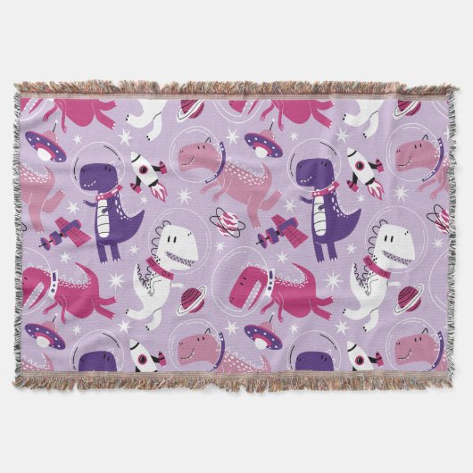 Space Dinosaurs, Cute Dinosaurs, Stars, Space Ship Deken (Voorkant)