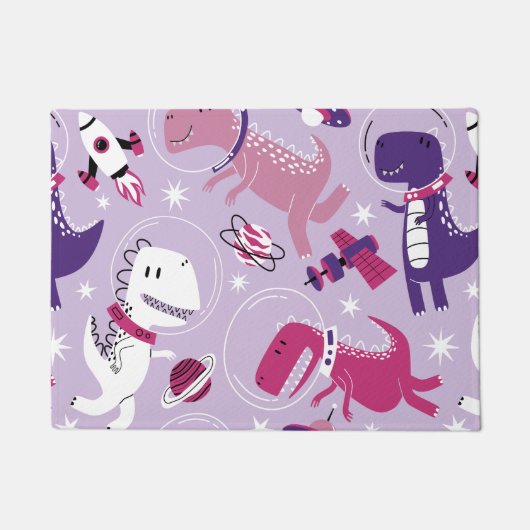 Space Dinosaurs, Cute Dinosaurs, Stars, Space Ship Deurmat (Voorkant)