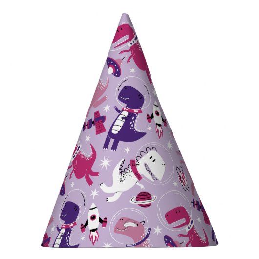 Space Dinosaurs, Cute Dinosaurs, Stars, Space Ship Feesthoedjes (Rechts)