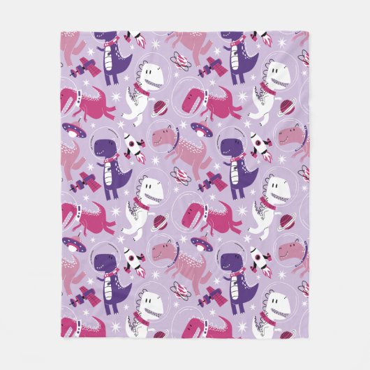 Space Dinosaurs, Cute Dinosaurs, Stars, Space Ship Fleece Deken (Voorkant)