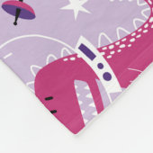 Space Dinosaurs, Cute Dinosaurs, Stars, Space Ship Fleece Deken (Hoek)