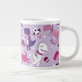 Space Dinosaurs, Cute Dinosaurs, Stars, Space Ship Grote Koffiekop (Rechts)