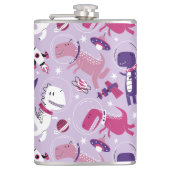 Space Dinosaurs, Cute Dinosaurs, Stars, Space Ship Heupfles (Voorkant)