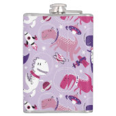 Space Dinosaurs, Cute Dinosaurs, Stars, Space Ship Heupfles (Achterkant)