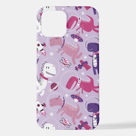 Space Dinosaurs, Cute Dinosaurs, Stars, Space Ship iPhone Hoesje (Achterkant)