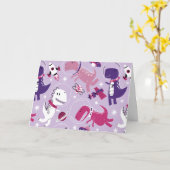 Space Dinosaurs, Cute Dinosaurs, Stars, Space Ship Kaart (Gele Bloem)