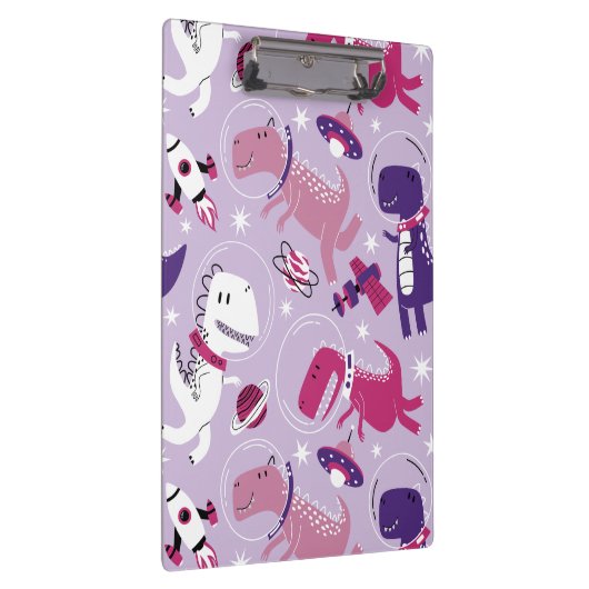 Space Dinosaurs, Cute Dinosaurs, Stars, Space Ship Klembord (Rechts)